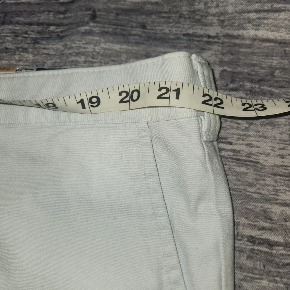 Club Room Chino‎ Shorts 4-Way Stretch Comfortable Waistband Light Blue Size 42